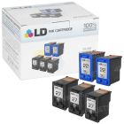 LD Remanufactured Black & Color Ink Cartridges for HP 27 & 22