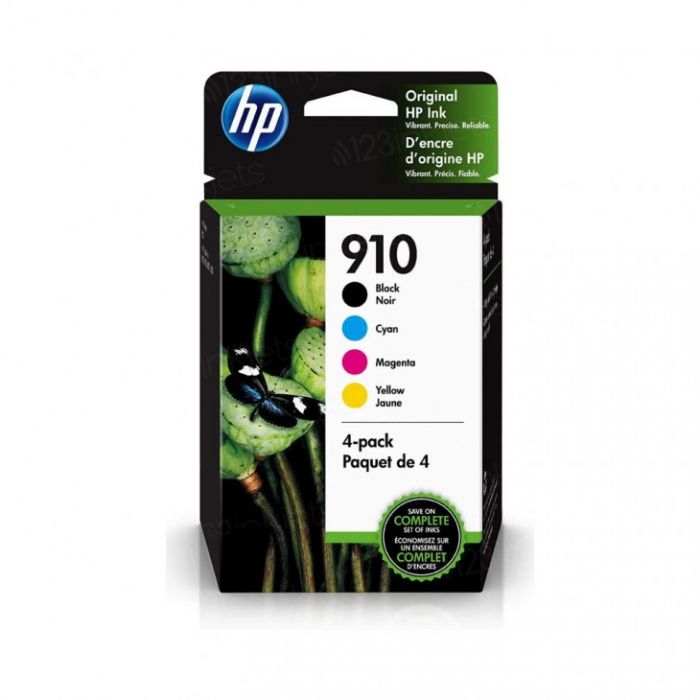 OEM HP 910 Black/Color Ink Cartridge 4-Pack - 4inkjets