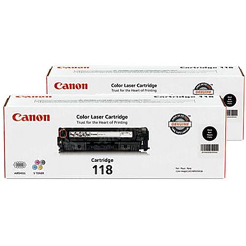 Canon 118 Original Black Toner, 2 Pack - 4inkjets