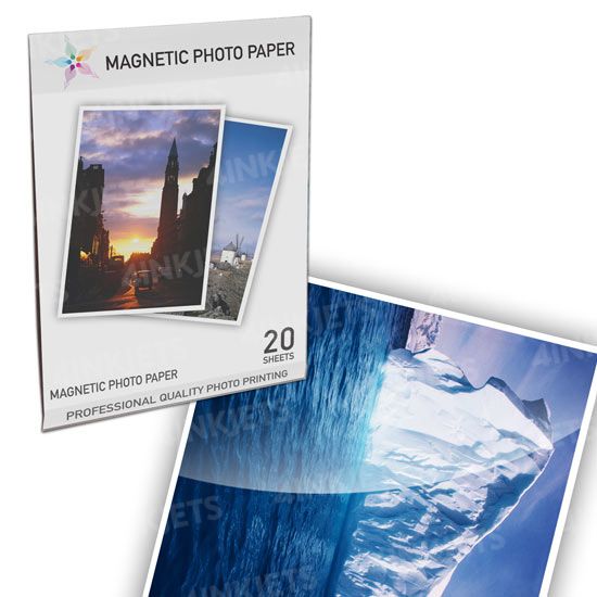 LD Magnetic Photo Paper, 20 Sheet Pack For Inkjet Printers - LD Products