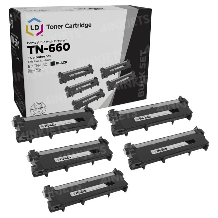 LD Compatible Brother TN660 HY Laser Toner Cartridge, Black