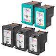 LD Remanufactured Black & Color Ink Cartridges for HP 74 & 75